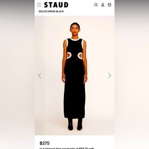 Staud Dolce Dress Black- size XS